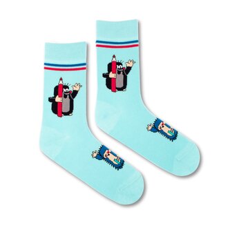 Ponožky Krtek s pastelkou Modré M (39-42)