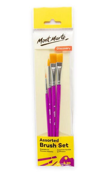 Mont Marte sada štětců na akryl č.0063, 4ks, PP obal