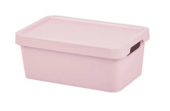 Úložný box MAYA XS s víkem - 4,2 l růžová