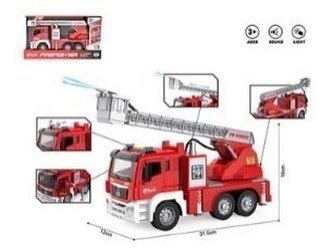 Auto straż pożarna z drabiną 1:10 światło dźwięk