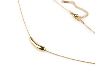 Náhrdelník z nerezové oceli - 1 ks - 2 zlatá