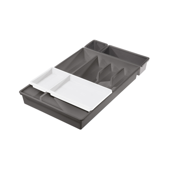 Příborník BELLA - 4-dílný grafit/bílá