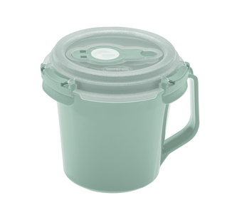 Dóza na potraviny FRESH SYSTEM 0,64 l, hrnek s uchem a ventilem zelená Dóza na potraviny FRESH SYSTEM 0,64 l, hrnek s uchem a ventilem zelená