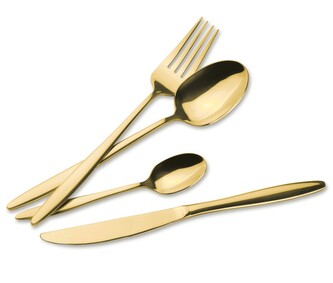 EXCELLENT Sada příborů nerez 24 ks ZLATÁ KO-CC4100940