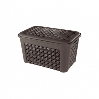 Koš na prádlo s víkem ARIANNA 48,3L hnědá