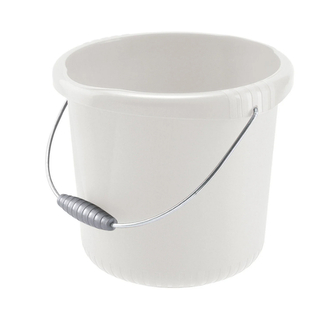 Kbelík s kovovou rukojetí AURORA 10l bílá