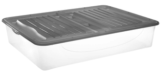 Úložný box DODO STOCK-BOX 56,4 l transparent/šedá