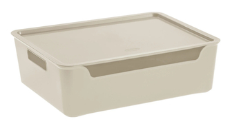 Úložný box BELLA XXL s víkem - 9,15 l krémová