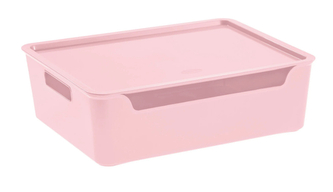 Úložný box BELLA XXL s víkem - 9,15 l růžová Úložný box BELLA XXL s víkem - 9,15 l růžová