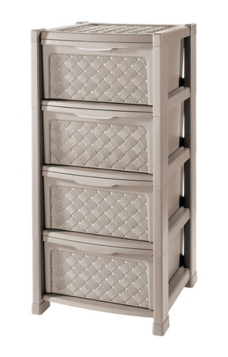 Zásuvka ARIANNA 4, šedá