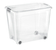 Úložný box COMBI s víkem, kolečky a klipy 67 l transparent