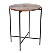 HOMESTYLING Kulatý odkládací stolek z akátového dřeva 40 x 48 cm KO-HX9200430