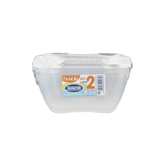 Dóza na potraviny NUVOLA 2x2 l čtverec bílá