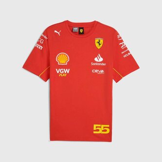 Týmové tričko Carlos Sainz - Scuderia Ferrari F1 červené - L