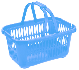 Koš na čisté prádlo COVER LINE 19,4 l s rukojetí modrá