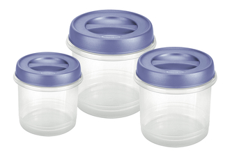 Set dóz NOSTALGIA 0,35/0,6/1L modrá transparentní