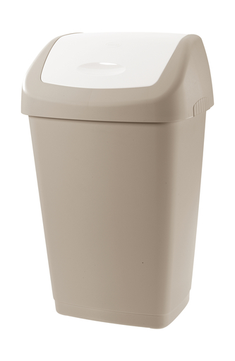 Odpadkový koš AURORA 15 l šedohnědá/bílá