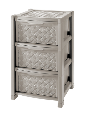 Zásuvka ARIANNA 3, šedá