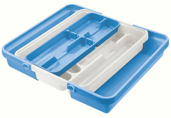 Příborník rozkládací bílá/modrá Příborník rozkládací bílá/modrá