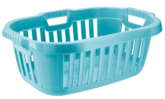 Koš na čisté prádlo velký 50L modrá