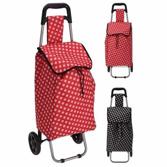 Nákupní taška Excellent na kolečkách 30 l puntíky černá KO-116000090cern Nákupní taška Excellent na kolečkách 30 l puntíky černá KO-116000090cern