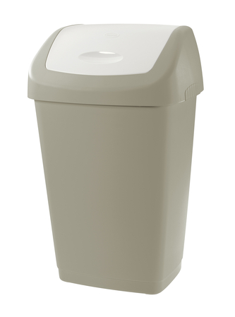 Odpadkový koš AURORA 50 l šedohnědá/bílá