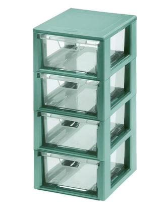 Zásuvka LINEA MICRO 4x1,3L šedozelená