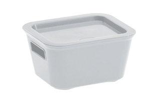 Úložný box BELLA S s víkem - 0,68 l šedá