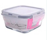 dóza 0,375l FRESCO, 11,5x11,5x5,3cm, víčko patent.plast, sklo