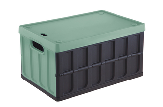 Skládací přepravka s víkem CARGO 46 l černá/zelená Skládací přepravka s víkem CARGO 46 l černá/zelená