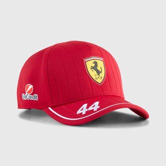 Dětská týmová kšiltovka Lewis Hamilton - Scuderia Ferrari F1 tmavě červená