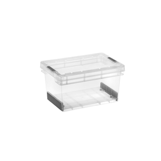 Úložný box EVOLUTION s víkem - 6 l transp/grafit