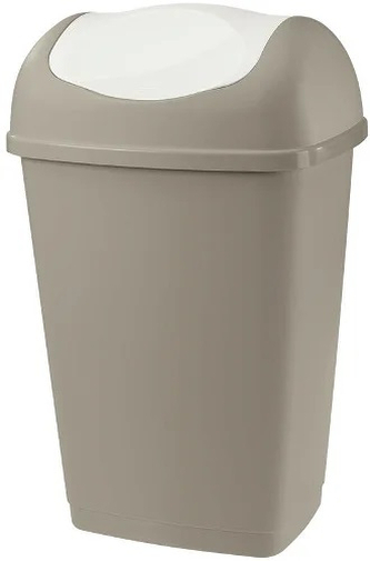 Odpadkový koš GRACE 15L šedohnědá/bílá