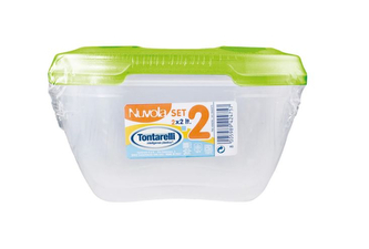 Dóza na potraviny NUVOLA 2x2 l čtverec zelená