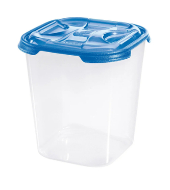 Dóza na potraviny NUVOLA 1 l čtverec modrá