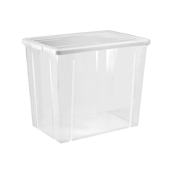 Úložný box LINEA 80L s víkem transparent