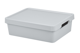 Úložný box MAYA M s víkem - 9,2 l šedá