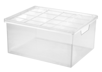 Úložný box LINEA 13,8L s víkem transparent Úložný box LINEA 13,8L s víkem transparent