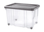 Úložný box s kolečky PUZZLE 60 l transparent/grafit