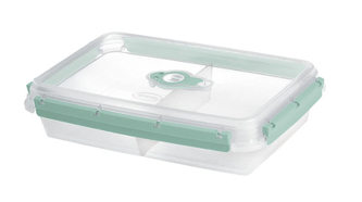 Dóza na potraviny FRESH SYSTEM 2 l obdélník, s ventilem a přepážkou transp/zelená