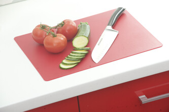 Mehrzer, Podložka Mehrzer set 2 ks, 1 x podložka pro krájení zeleniny, 1x pro krájení masa, PE flexibilní, vhodná pro bambusové prkénko Mehrzer