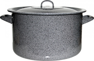 Metalac Kámen, hluboký smaltovaný hrnec Klasik s poklicí 20 cm, 4 l