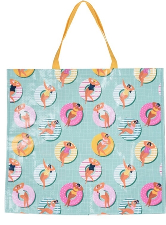 Koopman, Nákupní taška 49 x 45 x 18,5 cm, voda a kruh