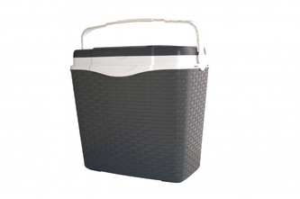 Krokodil, chladící box Ratan, 24 l, šedý Krokodil, chladící box Ratan, 24 l, šedý
