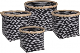 KOOPMAN, Sada 4 ks bambusových košů
