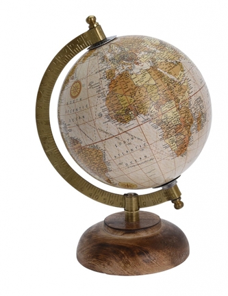 KOOPMAN, Otočný retro globus průměr 13 cm, typ č.3