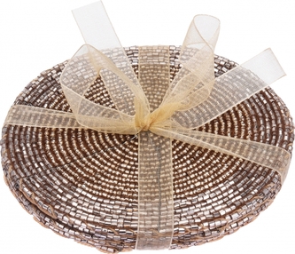 KOOPMAN, Podložky pod sklenice sada 4 ks, šampaň