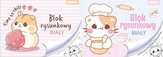 Blok rysunkowy A4/20K biały No name - dziewcz mix