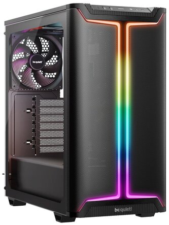 Be quiet! skříň PURE BASE 501DX / ATX / 3x140mm PWM ARGB fan / ARGB LED pásek / USB3.2 / temperované sklo / černá