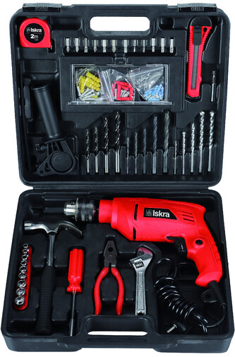 ISKRA, sada nářadí s příklepovou vrtačkou GX-BMC002, 13 mm, 500 W